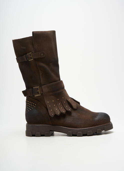 Botine/ghete toc mic toc de 4 la 6 cm maro MANAS femme