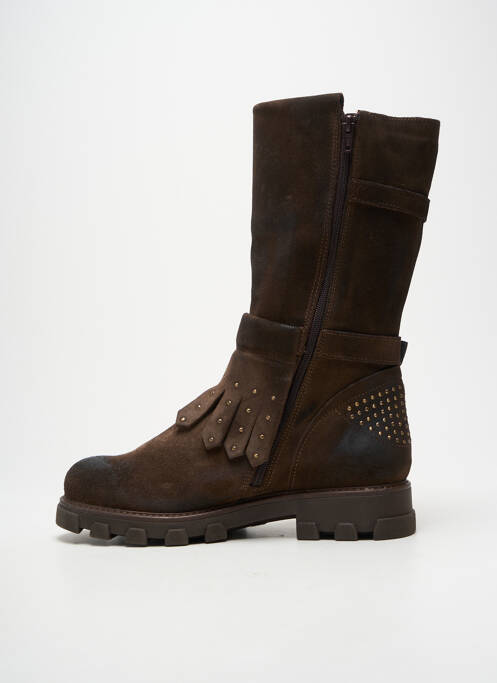 Botine/ghete toc mic toc de 4 la 6 cm maro MANAS femme