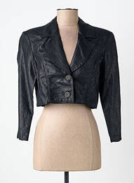 Bolero efect material satinat negru PAUL BRIAL femeie