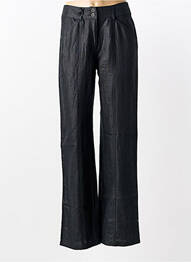 Pantalon drept închidere cu fermoar sub clapetă cu nasturi mărime normală negru PAUL BRIAL femme