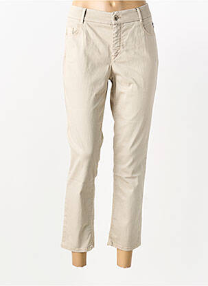 Pantalon 7/8 țesătură poplin mărime normală bej GARDEUR femeie