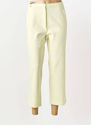 Pantalon 7/8 țesătură poplin mărime normală verde FEDORA femeie