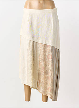 Fustă lungă bej CARNET DE BORD femeie