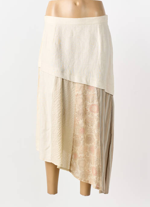 Fustă lungă bej CARNET DE BORD femeie