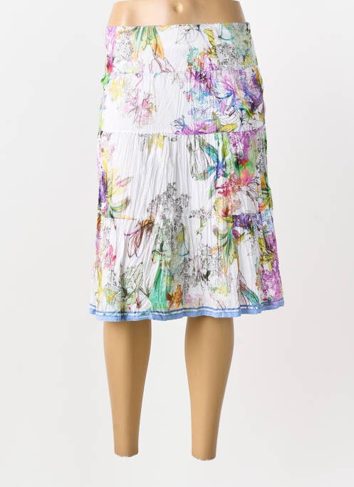 Fustă midi alb JOCAVI femeie