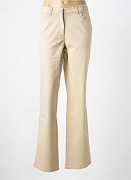 Pantalon drept țesătură poplin mărime normală bej JOCAVI femme