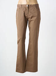 Pantalon drept țesătură poplin mărime normală maro ARMOR LUX femme