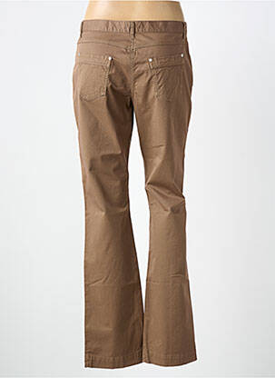 Pantalon drept țesătură poplin mărime normală maro ARMOR LUX femeie
