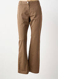 Pantalon slim țesătură poplin mărime normală maro ARMOR LUX femme