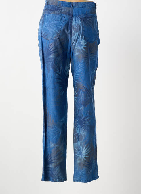 Pantalon drept țesătură poplin mărime normală albastru FEDORA femme