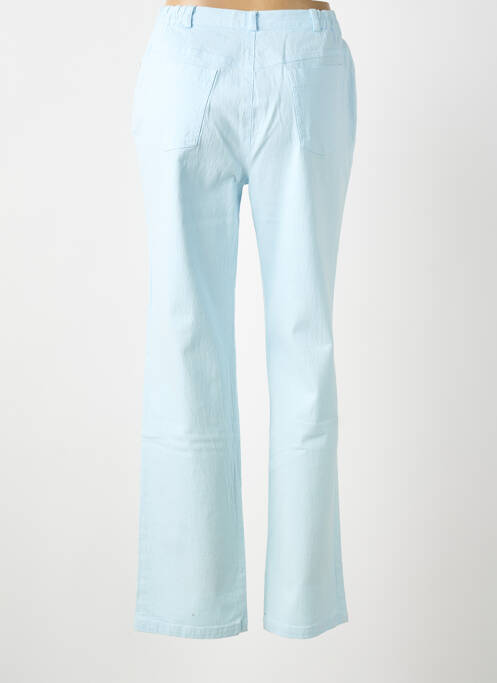 Pantalon drept închidere cu fermoar sub clapetă cu nasturi mărime normală albastru FEDORA femme