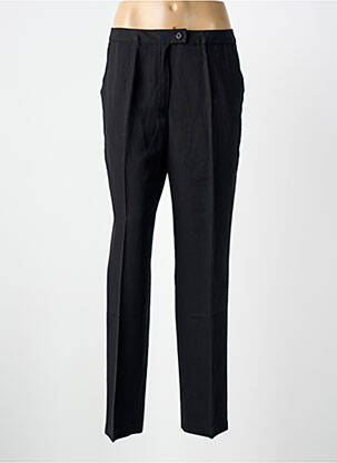 Pantalon drept țesătură poplin mărime normală negru FEDORA femeie
