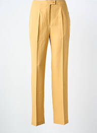 Pantalon drept țesătură crep mărime normală galben FEDORA femme