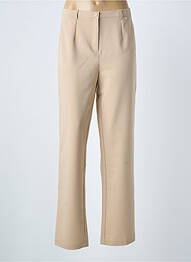 Pantalon drept țesătură poplin mărime normală bej LEWINGER femme