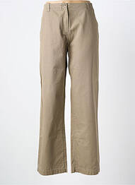 Pantalon drept țesătură poplin mărime normală maro ARMOR LUX femme