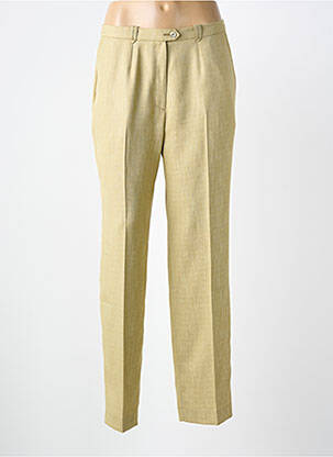 Pantalon drept talie cu cleme talie înaltă verde PIER BÉ femeie