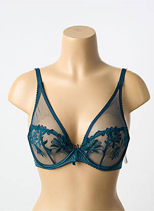 Sutien ușoară și transparentă sutien cupe întregi cu decolteu înalt verde AUBADE femme