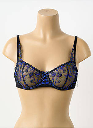 Sutien efect material satinat sutien balconet cu decolteu înalt negru AUBADE femme