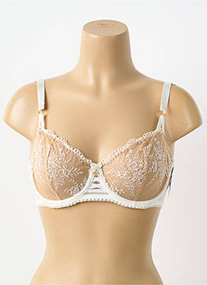 Sutien ușoară și transparentă sutien cupe întregi cu decolteu înalt bej AUBADE femme