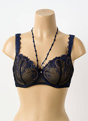 Sutien efect material satinat sutien cupe întregi cu decolteu înalt negru AUBADE femme