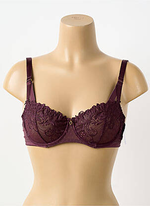 Sutien ușoară și transparentă sutien cupe întregi cu decolteu înalt roșu AUBADE femme