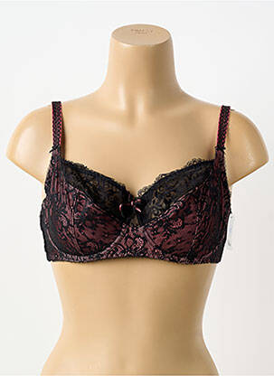 Sutien efect material satinat sutien cupe întregi cu decolteu înalt roz AUBADE femme