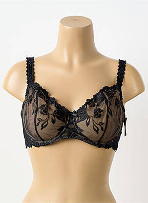 Sutien ușoară și transparentă sutien cupe întregi cu decolteu înalt negru AUBADE femme