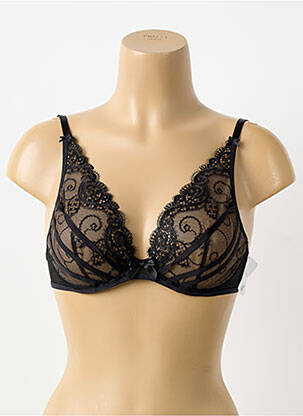 Sutien ușoară și transparentă sutien cupe întregi cu decolteu înalt negru AUBADE femme