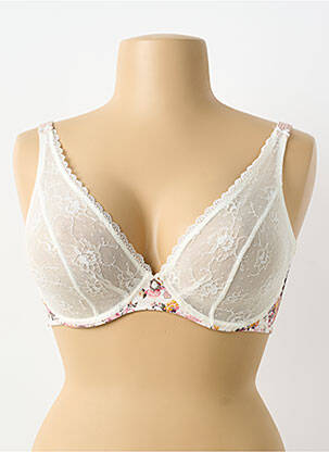 Sutien ușoară și transparentă sutien cupe întregi cu decolteu înalt alb AUBADE femme