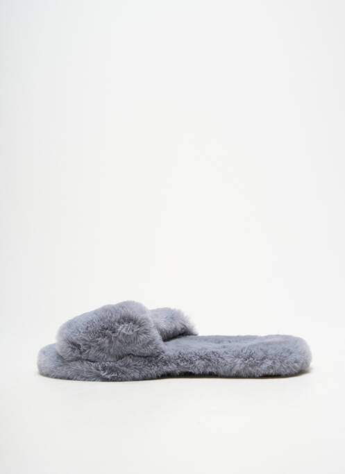 Mulete/saboți vârf deschis toc plat până la 3 cm gri QUEEN femme