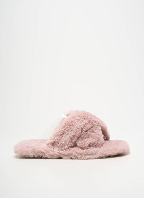 Mulete/saboți vârf deschis toc plat până la 3 cm roz QUEEN femme