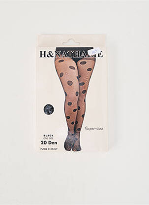 Colanți imprimeu cu buline negru H.NATHALIE femme