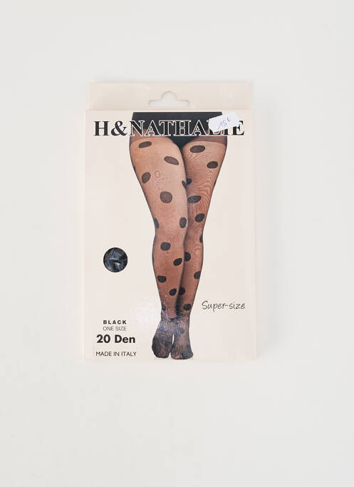 Colanți imprimeu cu buline negru H.NATHALIE femme