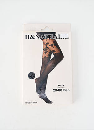 Colanți imprimeu fantezie negru H.NATHALIE femme