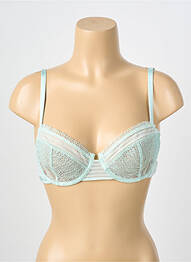 Sutien efect material satinat sutien cupe întregi cu decolteu înalt verde SIMONE PERELE femme