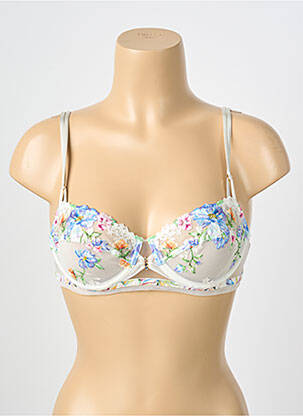 Sutien efect material satinat sutien balconet cu decolteu înalt bej LISE CHARMEL femeie