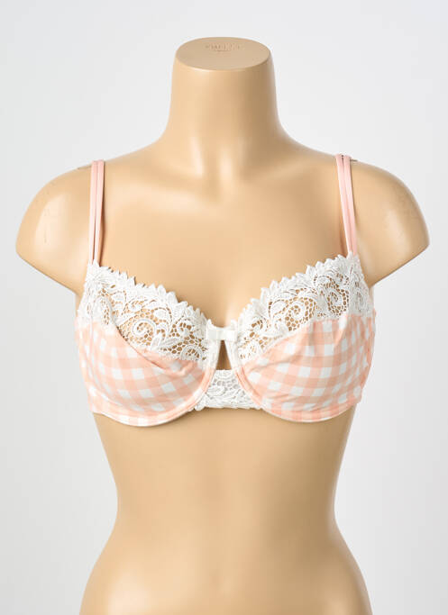 Sutien efect material satinat sutien cupe întregi cu decolteu înalt portocaliu MARIE JO femme