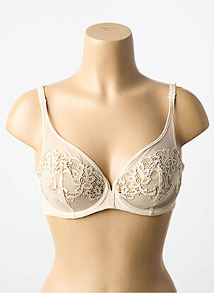 Sutien broderie sutien cupe întregi cu decolteu înalt culoare piersică SIMONE PERELE femeie