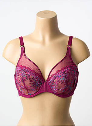 Sutien broderie sutien cupe întregi cu decolteu înalt violet SIMONE PERELE femeie