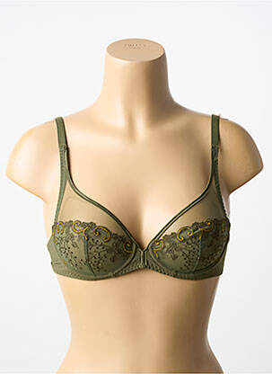 Sutien broderie sutien cupe întregi cu decolteu înalt verde SIMONE PERELE femeie