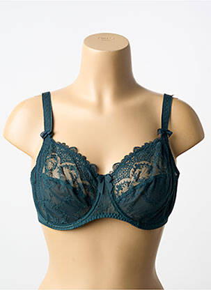 Sutien broderie sutien cupe întregi cu decolteu înalt verde EMPREINTE femeie