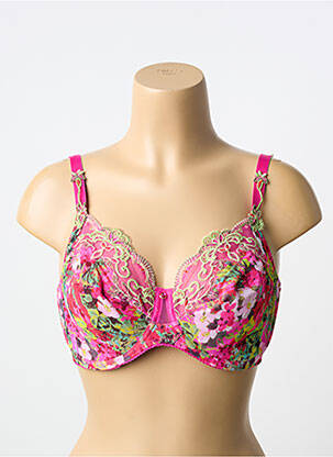 Sutien ușoară și transparentă sutien cupe întregi cu decolteu înalt roz LISE CHARMEL femme