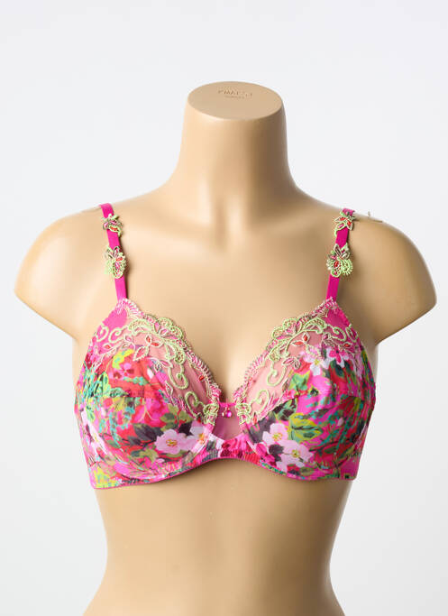 Sutien broderie sutien cupe întregi cu decolteu înalt roz LISE CHARMEL femme