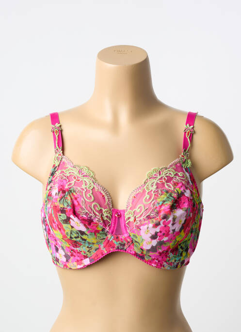 Sutien ușoară și transparentă sutien cupe întregi cu decolteu înalt roz LISE CHARMEL femme