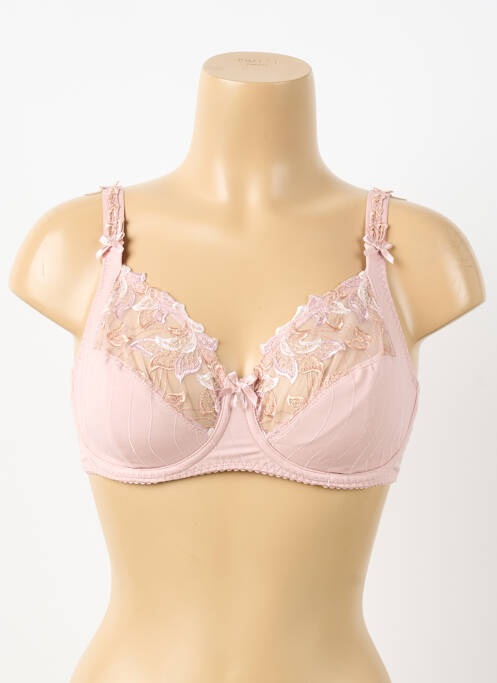 Sutien ușoară și transparentă sutien cupe întregi cu decolteu înalt roz PRIMA DONNA femme