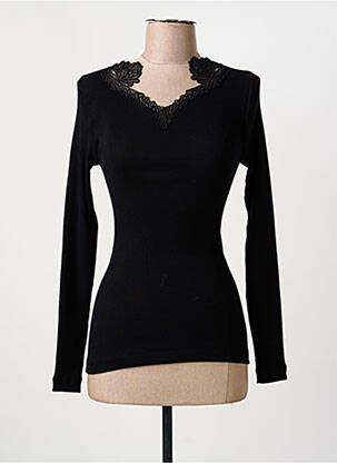 Top negru FRALY femeie