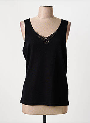 Top croială cambrată fără mâneci negru ARMOR LUX femeie