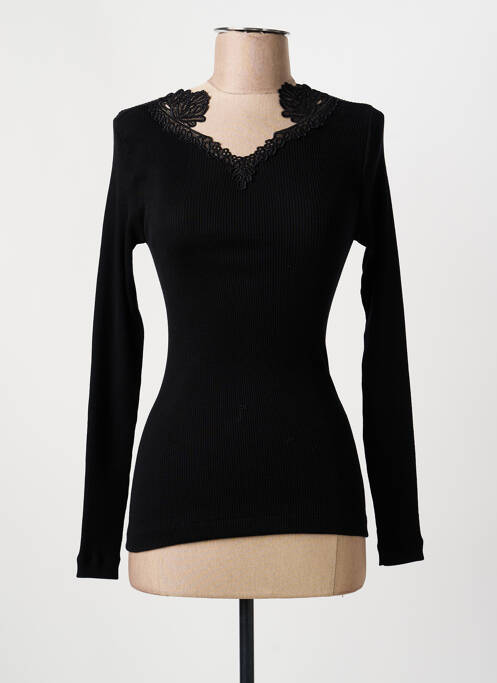 Top negru FRALY femeie