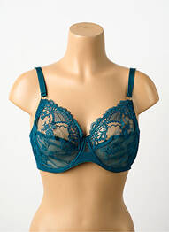 Sutien efect material satinat sutien cupe întregi cu decolteu înalt verde LISE CHARMEL femme