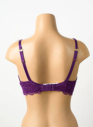 Sutien efect material satinat sutien cupe întregi cu decolteu înalt violet LISE CHARMEL femeie